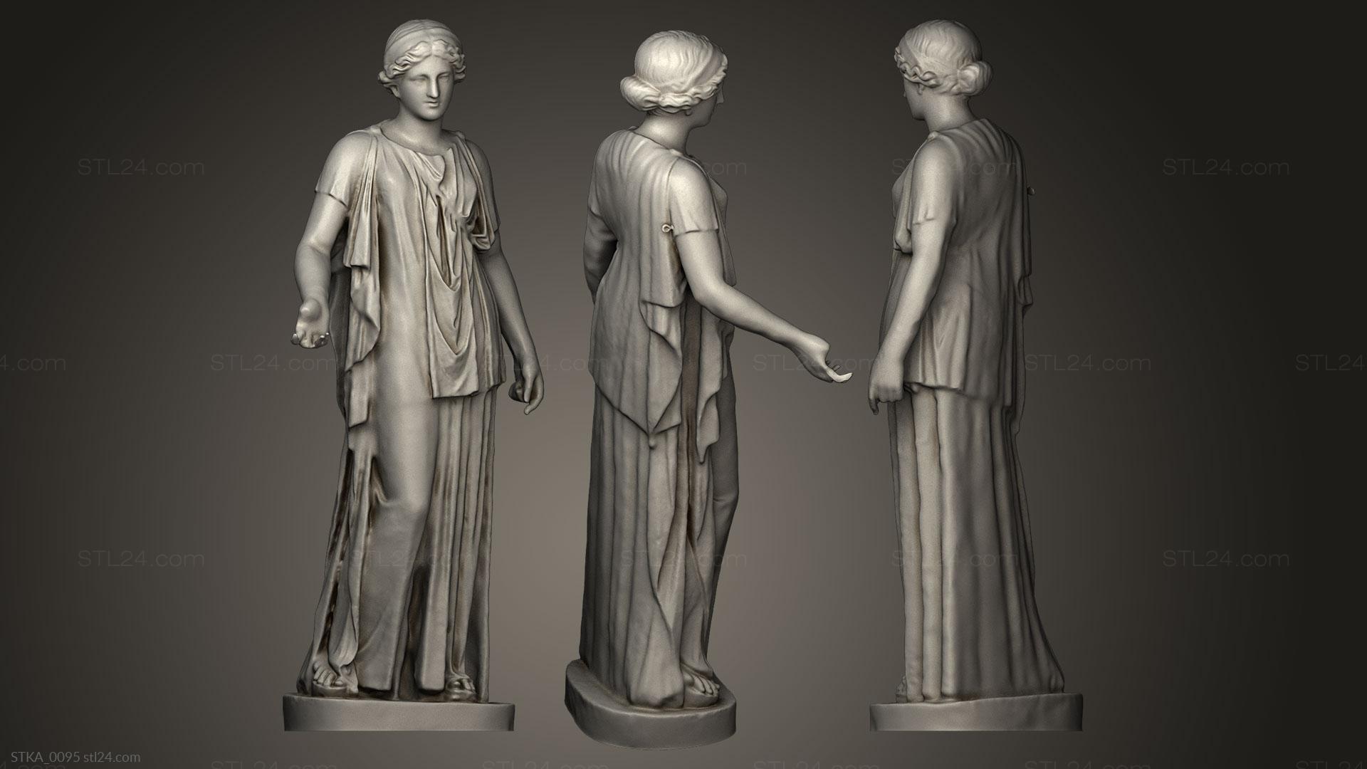 Статуи античные и исторические (Артемида Дрезден, STKA_0095) 3D модель для ЧПУ станка